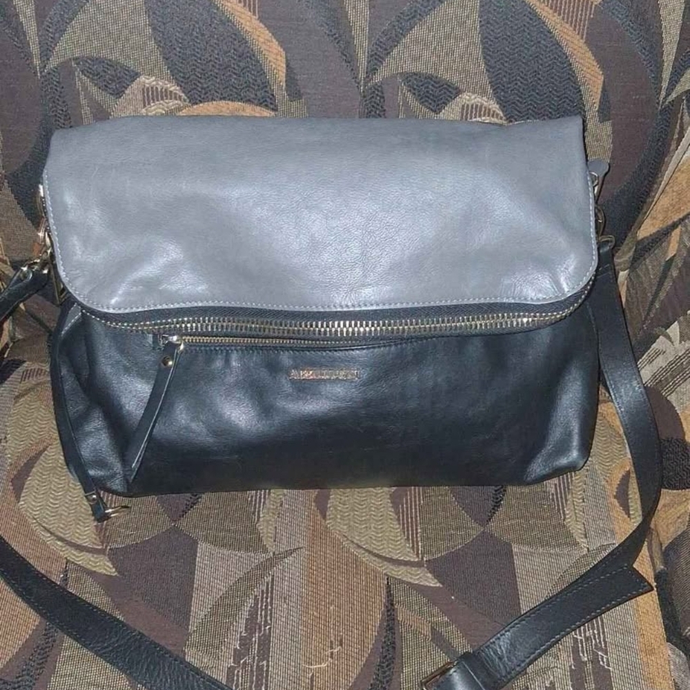 A. Bellucci Italian Leather Foldover Crossbody Bag -